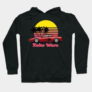 Retro wave Testa rossa Hoodie